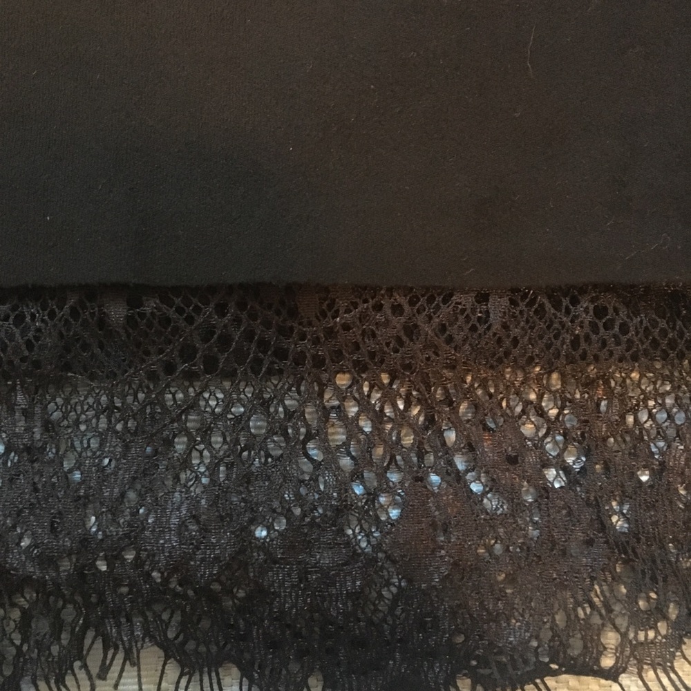 H&M Black Mini Skirt with Lace Bottom